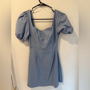 Altard State  Blue Puff Sleeve mini Dress